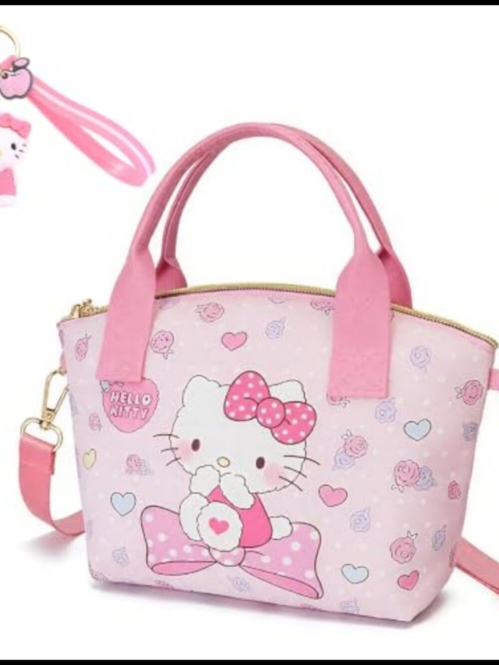 Mini Crossbody Purse with Pom Pom Keychain PU Leather Small Satchel